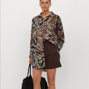 Host Pick🧚🏼Oversized Linen-Blend Shirt